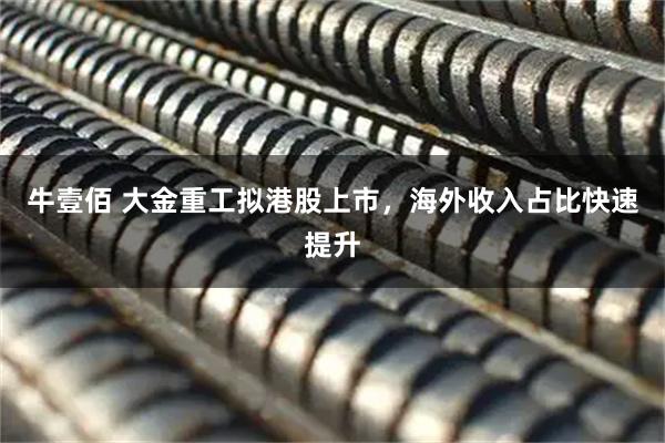 牛壹佰 大金重工拟港股上市，海外收入占比快速提升