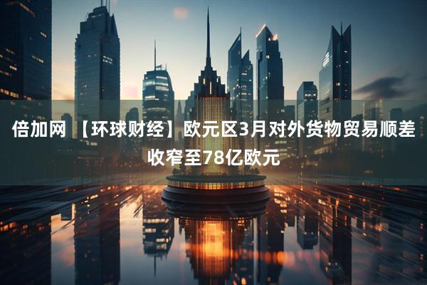 倍加网 【环球财经】欧元区3月对外货物贸易顺差收窄至78亿欧元